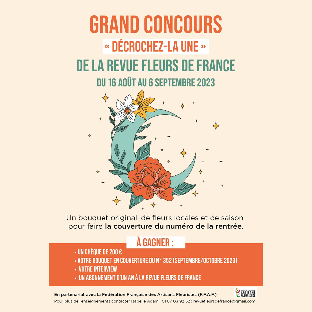Concours Fleurs de France : “Décrochez la Une” !